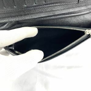 1円 正規品 LOUIS VUITTON ルイヴィトン ダミエ グラフィット ポルトフォイユ ブラザ 長財布 二つ折りエクリプスN62665 メンズ ブラック 黒の画像7