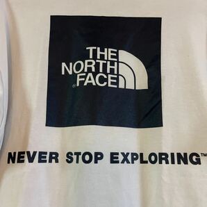 ●THE NORTH FACE ・ザノースフェイス ・半袖 ・Tシャツ ・ロゴ ・白・BOX紺・Mサイズの画像2