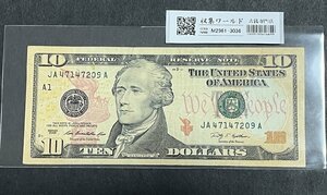 USA 10ドル紙幣 ハミルトン 2009年 Newシリーズ No.JA47147209A 美品 収集ワールド