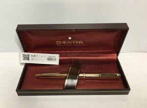 SHEAFFER/シェーファー 金メッキ ボールペン クリップノック式 筆記未確認-中古美品-D2210