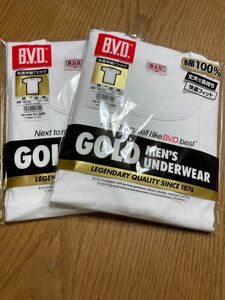 【新品・送料込み】 BVD GOLD 丸首　半袖　Tシャツ 綿100％　2枚　Mサイズ　 