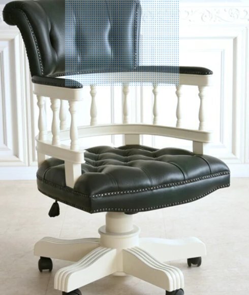 Современный антикварный барочный готический черный кожаный белый деревянный рабочий стул с высокой спинкой, Изделия ручной работы, мебель, Стул, Стул, стул