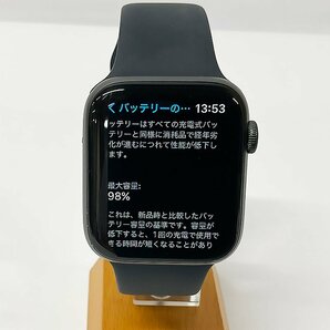 【開始価格1円】 Apple Watch シリーズ6 44mm MG2E3J/A A2376 スペースグレイ アルミニウム ブラック アップルウォッチ 6 ロックオフの画像2