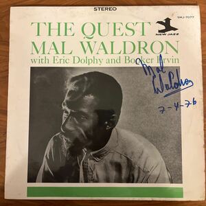 サイン付　Mal Waldron with Eric Dolphy and Booker Ervin The Quest SMJ-7077 LP 