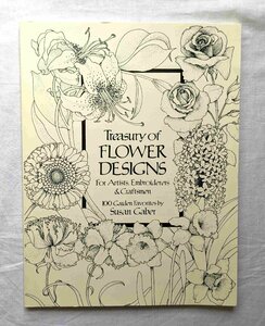 花・植物画 イラスト・デザイン集 100点■Susan Gaber Treasury of Flower Designs■刺繍/工芸品■