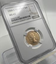 1968年　イギリス　ソブリン金貨　エリザベス2世　NGC MS65 価格上昇中　希少品　金投資　コイン投資 アンティーク レア_画像2