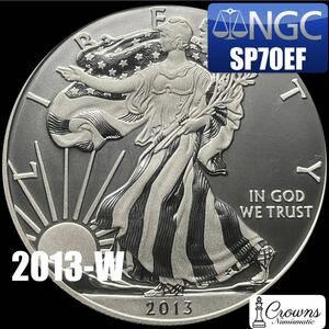 2013年　アメリカ　イーグル　銀貨　NGC SP70 Enhanced Finish Early Releases