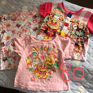 アンパンマンパジャマ上3枚セットまとめ売り 女の子 Tシャツ 半袖Tシャツ