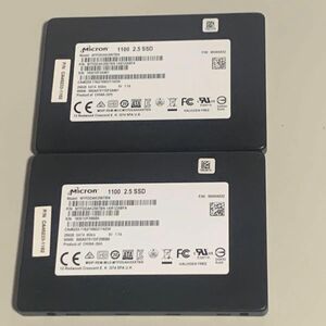 Micron 2.5インチ 256GB SSD 2枚 MTFDDAK256TBN