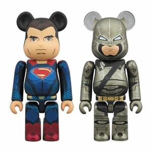 新品未開封 2016 SUPERMAN & ARMORED BATMAN BE@RBRICK バットマンvsスーパーマン ジャスティスの誕生 2PACK100% ベアブリック