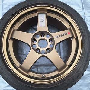 RAYS NISMO LM GT4ブロンズ 17×8.5ＪＪ ＰＣＤ1143.5 5穴 4本タイヤ付きの画像4