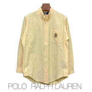 POLO, RALPH LAUREN, ポロラルフローレン, 長袖シャツ ,黄色, 古着 ,Mサイズ