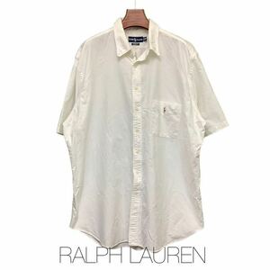 Polo, Ralph Lauren, ポロ, ラルフローレン, 半袖 シャツ ,ホワイト ,古着 ,2XLサイズ