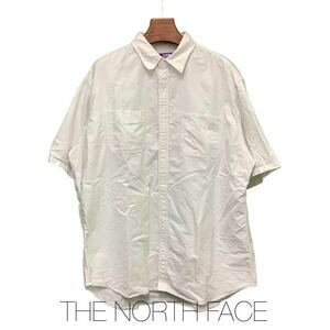 THE NORTH FACE, ザノースフェイス, パープルレーベル, コットンポリエステルオックスハーフスリーブシャツ, ホワイト, XL サイズ