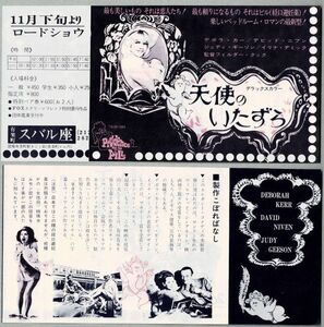 *M2310 映画チラシ「天使のいたずら」1968年公開　有楽町スバル座　デボラ・カー、デヴィッド・ニーヴン