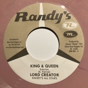 【コピス吉祥寺】LORD CREATOR/KING & QUEEN / INDEPENDENT JAMAICA(RRM004)