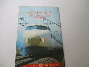 ひかりラインダイジエスト・東京・博多S50・3・10