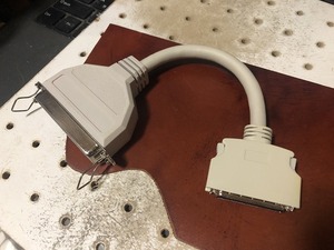 動作確認済 SCSI変換ケーブル アンフェノールオス-フルピッチメス PC98やX68000等のレトロPCに(CA240432)