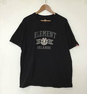 《 H 491》ELEMENT エレメント 半袖Tシャツ スケボー ストリート XL 黒 トップス 1円スタート アメリカ古着 古着卸