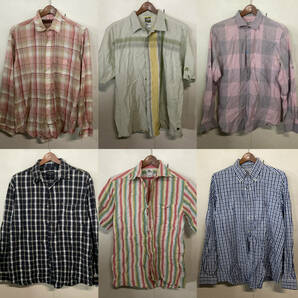 【T483】★超目玉商品★ アメリカ古着卸オススメALL BRAND SHIRT 大量40kgベール POLO Carhartt GUESS TOMMY Columbia CalvinKlein仕入れの画像6