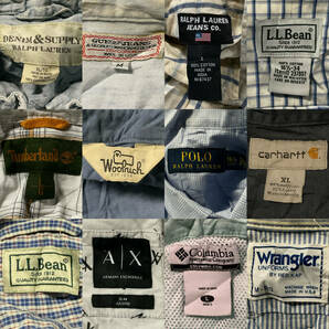 【T483】★超目玉商品★ アメリカ古着卸オススメALL BRAND SHIRT 大量40kgベール POLO Carhartt GUESS TOMMY Columbia CalvinKlein仕入れの画像3