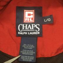 【N274】CHAPS Ralph Lauren チャップス ラルフローレン ハーフジップ プルオーバー ナイロン アノラック パーカー Lサイズ 古着 古着卸_画像8