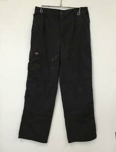 《 H 673》Dickies ディッキーズ ワークパンツ ペインターパンツ ダブルニー サイズ32 黒 ボトムス 1円スタート アメリカ古着 古着卸