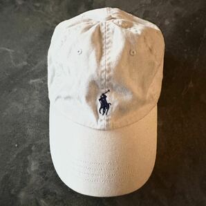 白【POLO RALPH LAUREN】ポロラルフローレン キャップ 帽子 