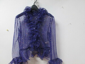  new goods * free shipping * frill enough see-through Kirakira bolero Mai pcs .. party. center purple 