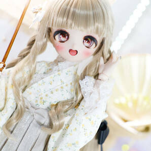 【RosenliaDoll】 DDH-01 カスタムヘッド ボークス SW肌（セミホワイト肌）開口 ヘッド+レジンアイ2種+おまけ（ウィッグ） の画像5