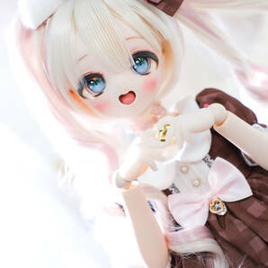 【RosenliaDoll】 DDH-01 カスタムヘッド ボークス SW肌（セミホワイト肌）開口 ヘッド+レジンアイ2種+おまけ（ウィッグ） の画像7