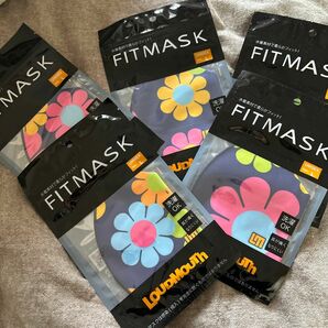 LOUDMOUTH FIT MASK 水着素材 マスク 5枚セット 洗濯OK ユニセックス Lサイズ おしゃれ 柄 UVカット