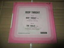 EP サントラ盤 ディープ・スロート Throat DEEP THROAT/THE BALLS フランス盤エロジャケ セクシーレコードお色気レコード ピンキーレコード_画像2
