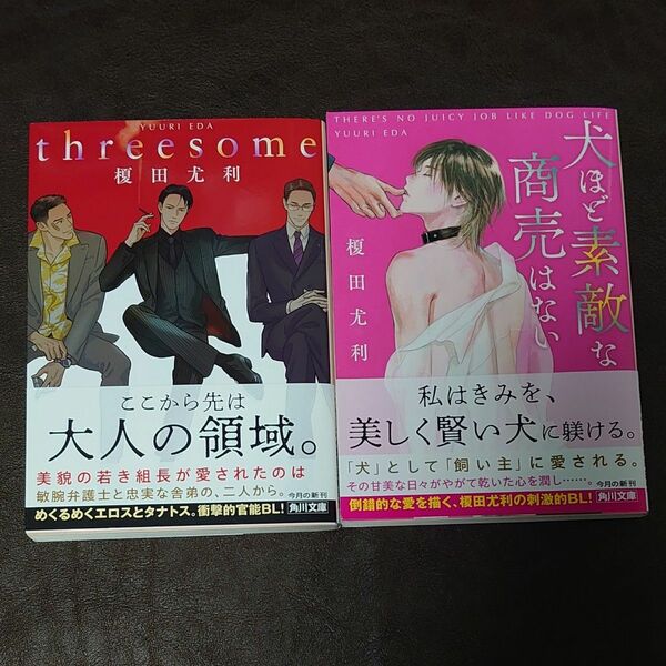 榎田尤利 「犬ほど素敵な商売はない」「threesome」2冊セット