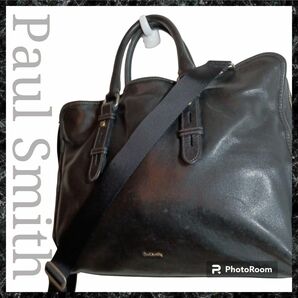 Paul Smith　ポールスミス　バッグ　メンズ　ブランド　ビジネスバッグ　黒 ブリーフケース レザー 2way トートバッグ