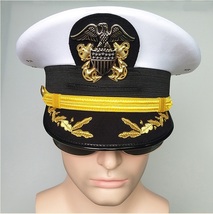 【海外発送】WW2米軍 海軍将校制帽 白 帽章付 アメリカ軍 複製 サイズ：55、56、57、58、59、60cm_画像2