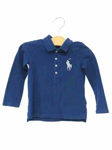 【中古】【難あり】RALPH LAUREN ラルフローレン 子供服 ラルフローレン 3/3T 100/56 男の子 女の子 トップス ポロシャツ 長袖 ブルー