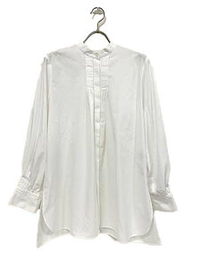 [ used ]MOGA Moga tops lady's white 1 size long sleeve blouse cotton 100%