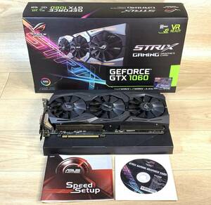 ★ASUS GeForce GTX1060 6GB GDDR5 ROG STRIX GAMING HDMI×2/DP×2/DVI/ PCI-Eグラフィックカード 良品とても美品★