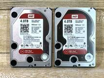 ★WD Red 4.0TB SATA600 3.5インチ内臓型ハードディスク NASware3.0 WD40EFRX 2台セット 良品美品★送520ok★_画像1