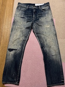 *XL* NEIGHBORHOOD SAVAGE Neighborhood Savage Denim повреждение джинсы DP-MID DENIM INDIGO XL 221XBNH-PTM08