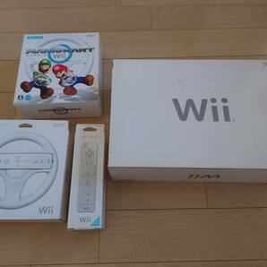 任天堂 ニンテンドーWii 本体 バランスボード ソフト（WiiFit,マリオカート2本）Wiiリモコン Wiiハンドルの画像8