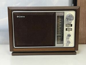 ジャンク扱い SONY ICF-9740 AM/FM ２バンド トランジスターラジオ ソニー 昭和レトロ アンティーク インテリア 通電確認済み