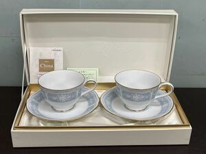 Noritake ノリタケ ティー コーヒー 碗皿ペアセット レースウッドゴールド カップ ソーサー 2客 金彩 洋食器 