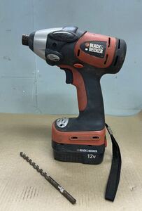 ジャンク品 BLACK＆DECKER SX5000 ブラックアンドデッカー コードレスインパクトドライバー 12V SX5000 本体のみ 充電式 電動工具 DIY