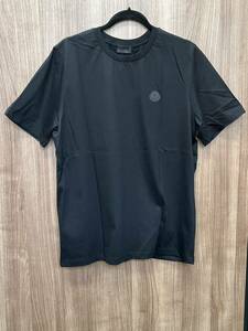 未使用 タグ付き MONCLER モンクレール バックロゴTシャツ MAGLIA T-SHIRT ブラック 黒 半袖 Tシャツ メンズL