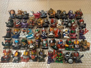  Kamen Rider Kids large amount set A figure sofvi finger doll mascot 50 body super Bandai Kamen Rider club Shokugan gashapon HG period thing at that time goods 