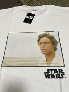 Mサイズ　スターウォーズ ルークスカイウォーカー 半袖 tシャツ　ホワイト