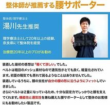 M 腰用 サポートベルト 腰サポーター 腰楽コルセット 薄型 通気性 男女兼用 M_画像3