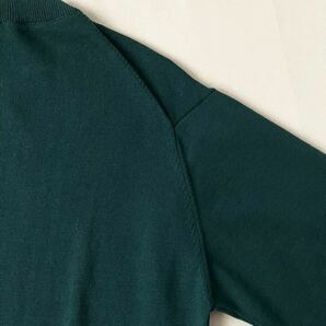 (美品) ラコステ LACOSTE クルーネック 成形横編み ニットTシャツ FR 5 (日本XL) グリーン 半袖 シャツ TH100EL の画像8